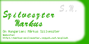 szilveszter markus business card
