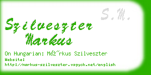 szilveszter markus business card